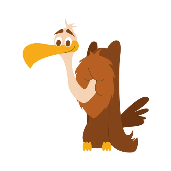 Cute cartoon vulture vector illustration — Stock Vector