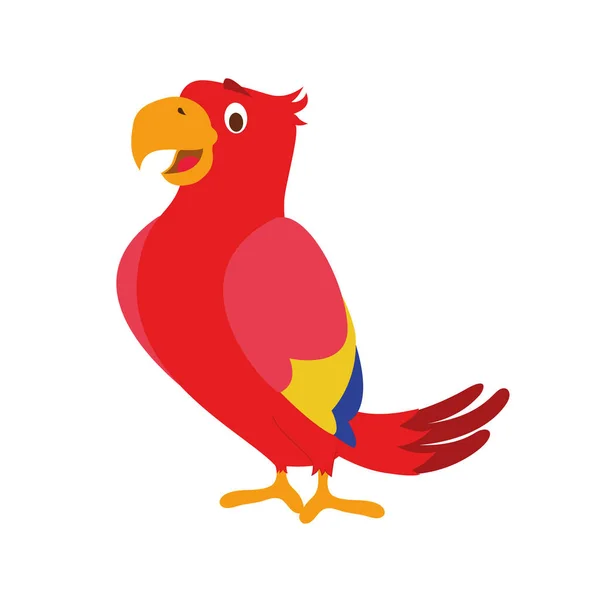 Cute cartoon parrot vector illustration — Stock Vector