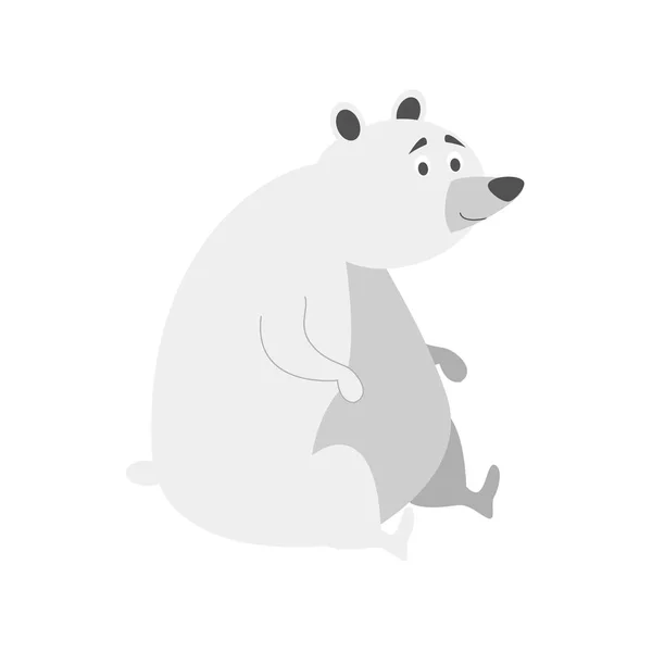 Χαριτωμένο καρτούν εικονογράφηση φορέα πολική αρκούδα — Διανυσματικό Αρχείο