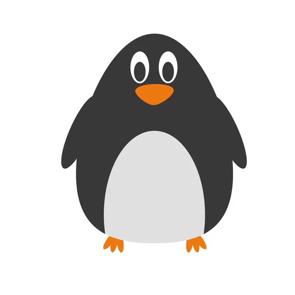 Lindo dibujo animado pingüino vector ilustración — Vector de stock