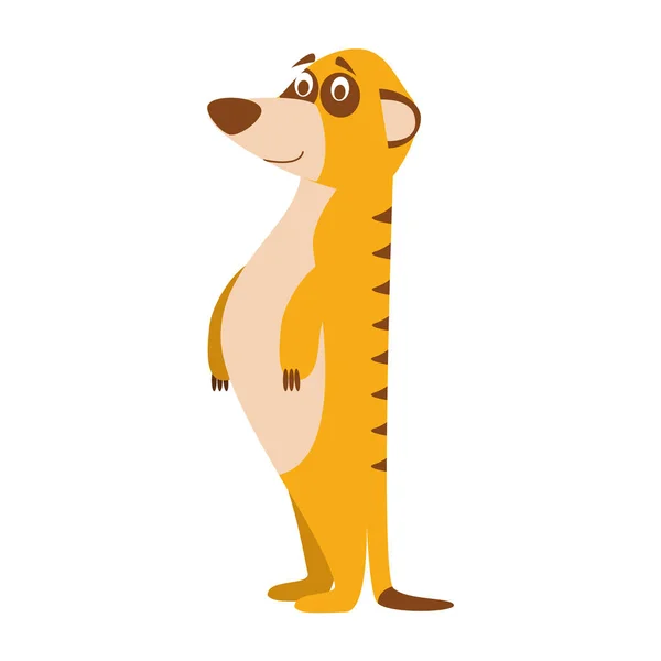 Desenhos animados bonitos meerkat ilustração vetorial — Vetor de Stock