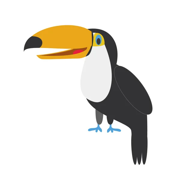 Cute cartoon toucan vector illustration — Stock Vector