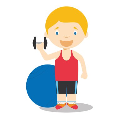 Sevimli çizgi vektör çizim bir eğitmen