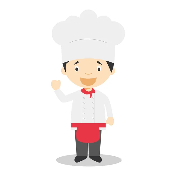 Милий мультфільм Векторні ілюстрації шеф-кухаря — стоковий вектор