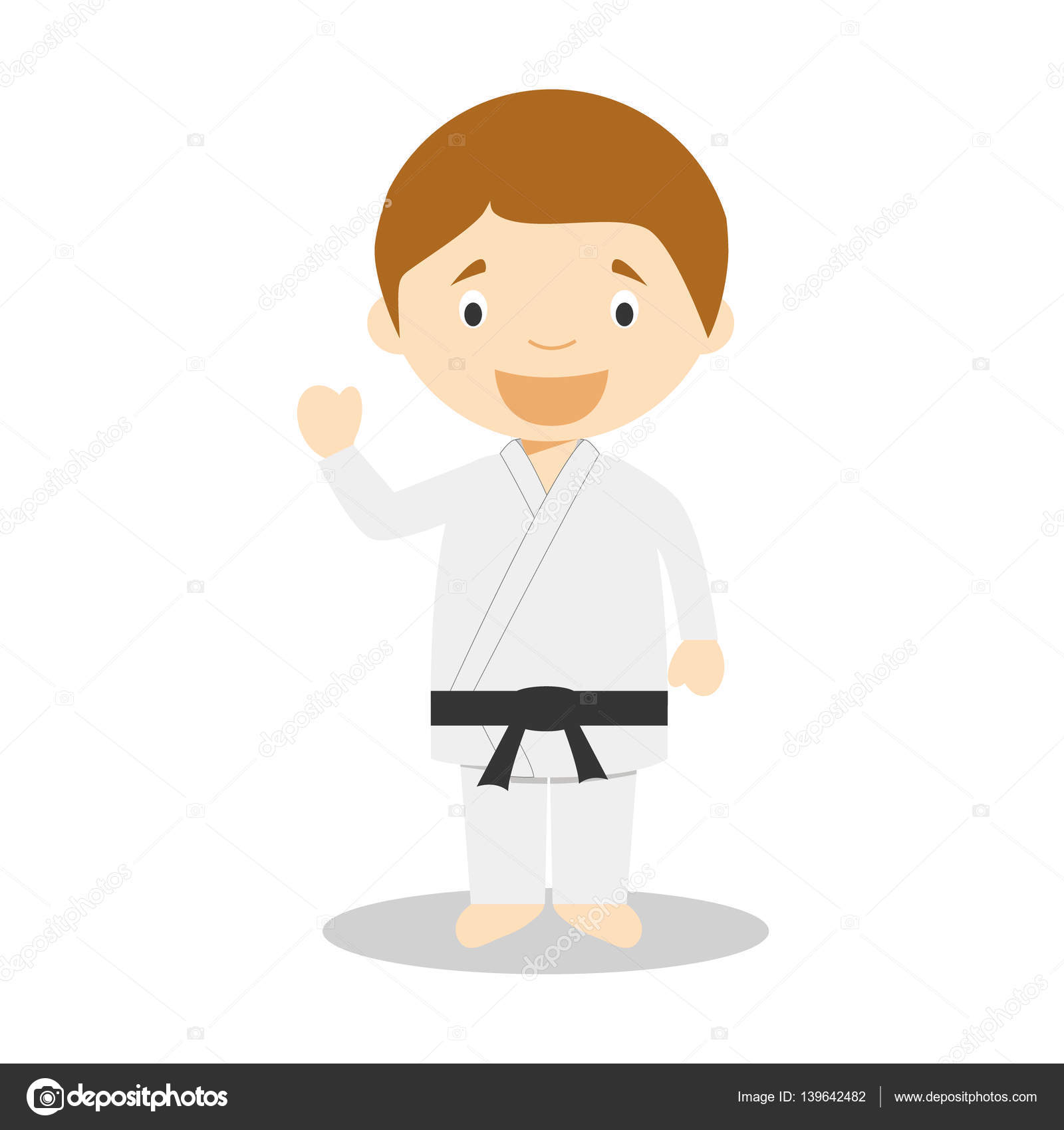 Sports cartoon vector illustrations: Judo Stock Vector Image by ©asantosg  #139642482