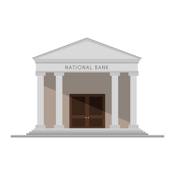 Carino fumetto vettoriale illustrazione di una banca — Vettoriale Stock