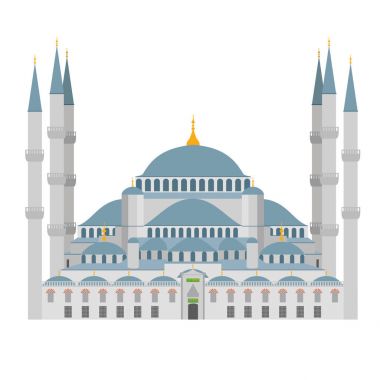 Mavi Cami vektör çizim. Istanbul (Türkiye)