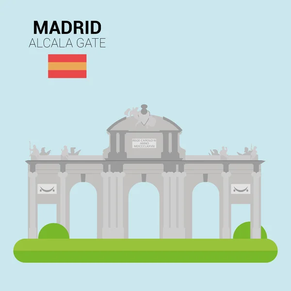 Monumenten en bezienswaardigheden Vector collectie: Alcala poort. — Stockvector