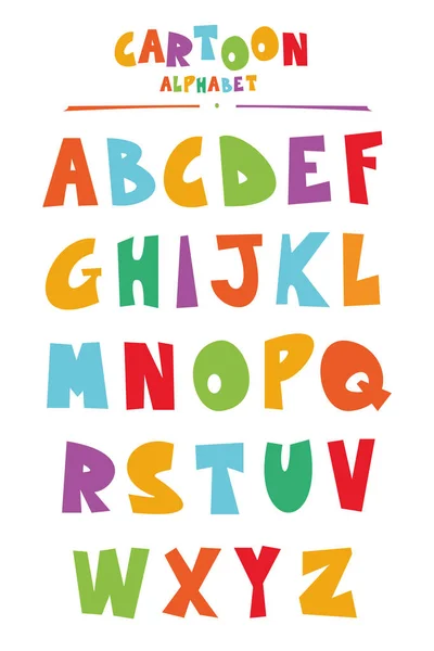 Смешной мультяшный стиль ABC для детей — стоковый вектор