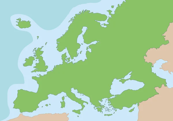 Фізична мапа Європи Векторні ілюстрації — стоковий вектор