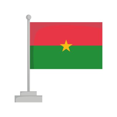 Burkina Faso vektör çizim ulusal bayrak