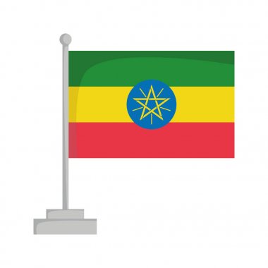 Etiyopya vektör çizim ulusal bayrak