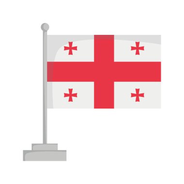 Gürcistan vektör çizim ulusal bayrak