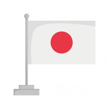 Japonya vektör çizim ulusal bayrak