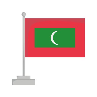 Maldivler vektör çizim ulusal bayrak