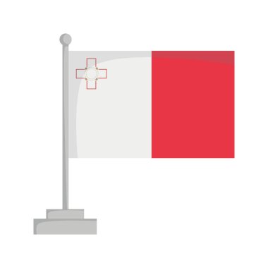 Malta vektör çizim ulusal bayrak
