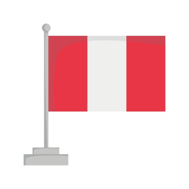 Peru vektör çizim ulusal bayrak