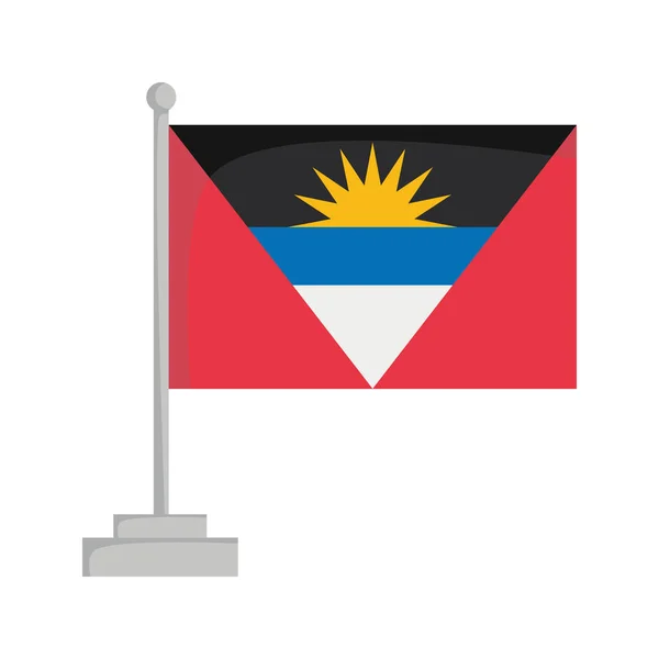 Bandera nacional de Antigua y Barbuda Vector Illustration — Archivo Imágenes Vectoriales