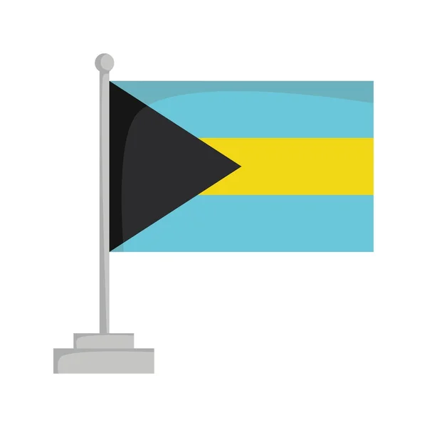 National flag of Bahamas Vector Illustration — Stock Vector