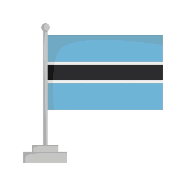 Botsvana vektör çizim ulusal bayrak — Stok Vektör