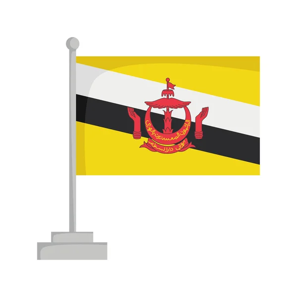 Brunei vektör çizim ulusal bayrak — Stok Vektör