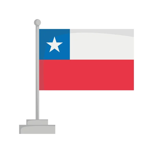Flaga narodowa ilustracji wektorowych Chile — Wektor stockowy