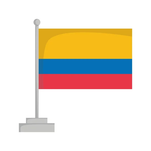 Flaga narodowa ilustracji wektorowych Kolumbia — Wektor stockowy