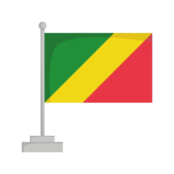 Національний прапор Конго Векторні ілюстрації — стоковий вектор