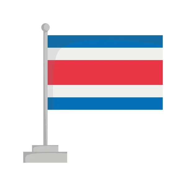 Nationalflagge von costa rica vektor illustration — Stockvektor
