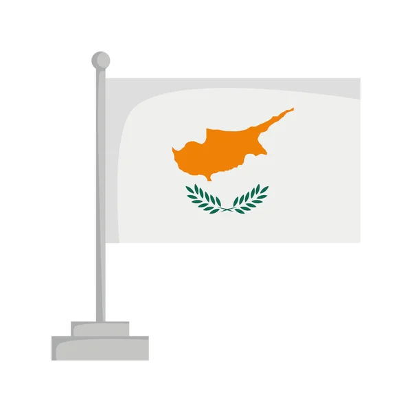 Bandiera nazionale di Cyprus Vector Illustration — Vettoriale Stock