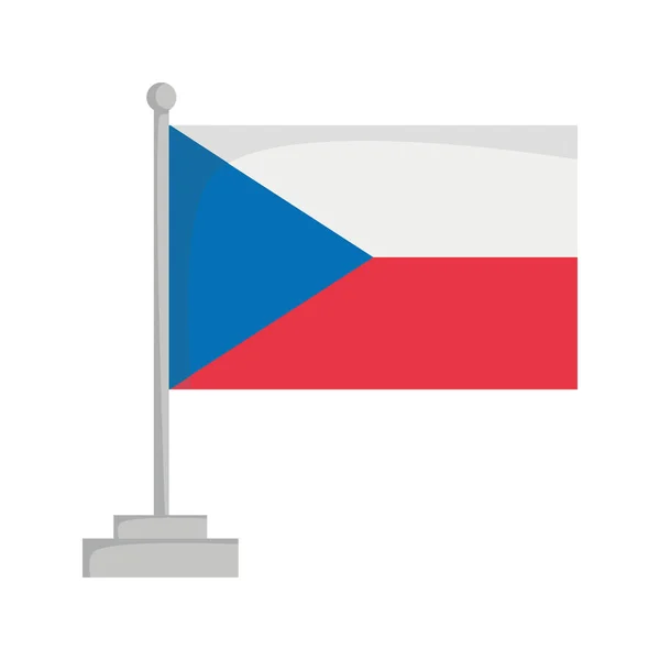 Bandeira nacional de Czech Republic Vector Illustration — Vetor de Stock