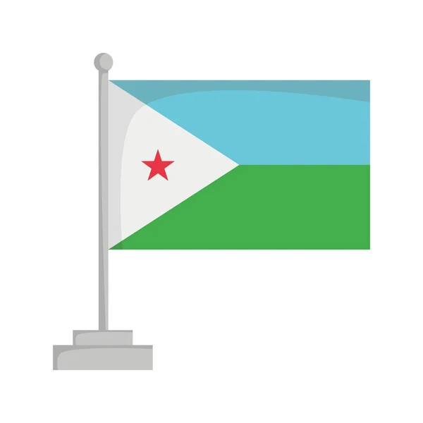 Національний прапор Джибуті Векторні ілюстрації — стоковий вектор