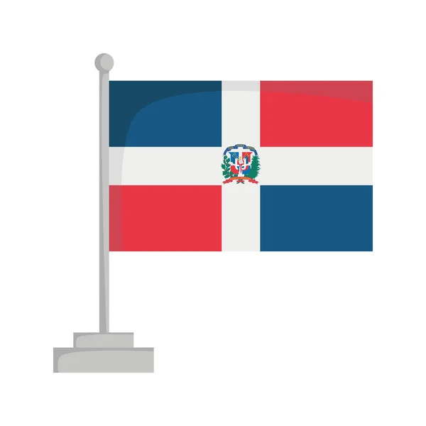 Bandera nacional de República Dominicana Vector Illustration — Archivo Imágenes Vectoriales