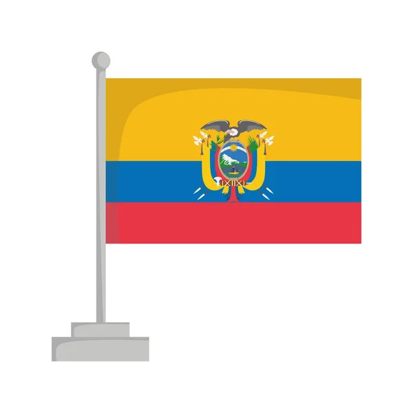 Flaga narodowa ilustracji wektorowych Ekwador — Wektor stockowy