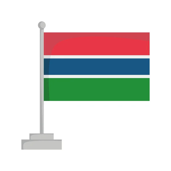 Національний прапор Гамбії Векторні ілюстрації — стоковий вектор