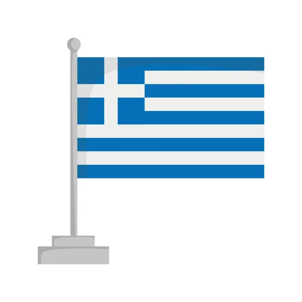 Bandiera nazionale della Grecia Vector Illustration — Vettoriale Stock