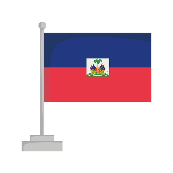 Nationale vlag van Haïti vectorillustratie — Stockvector