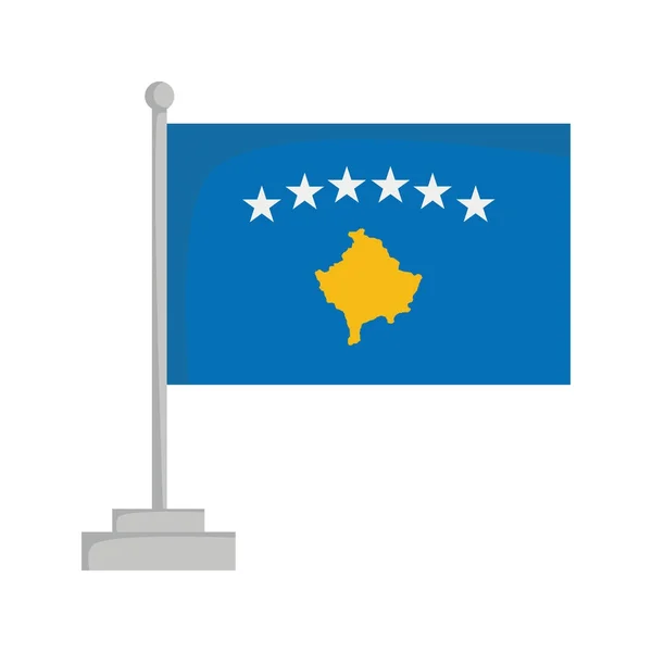 कोसोवो वेक्टर इलस्ट्रेशन का राष्ट्रीय ध्वज — स्टॉक वेक्टर