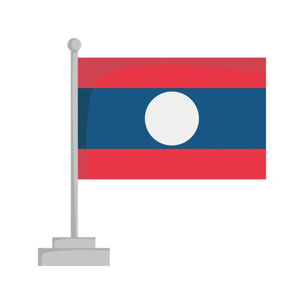 Nationalflagge von Laos Vektor Illustration — Stockvektor