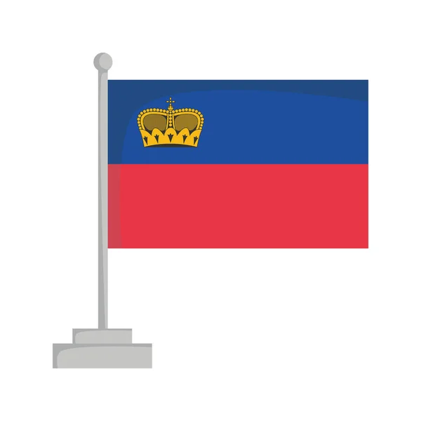 Nationale vlag van Liechtenstein vectorillustratie — Stockvector