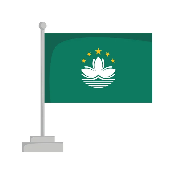 Makao vektör çizim ulusal bayrak — Stok Vektör