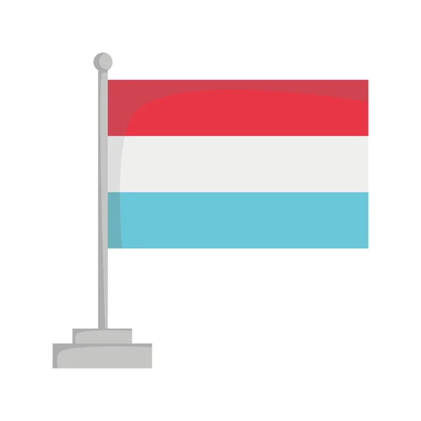 Bandeira nacional de Luxembourg Vector Illustration — Vetor de Stock