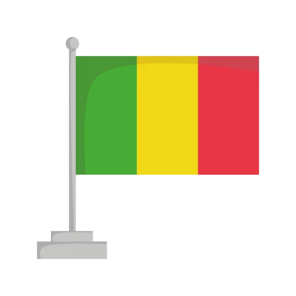 Nationalflagge der Mali-Vektorillustration — Stockvektor