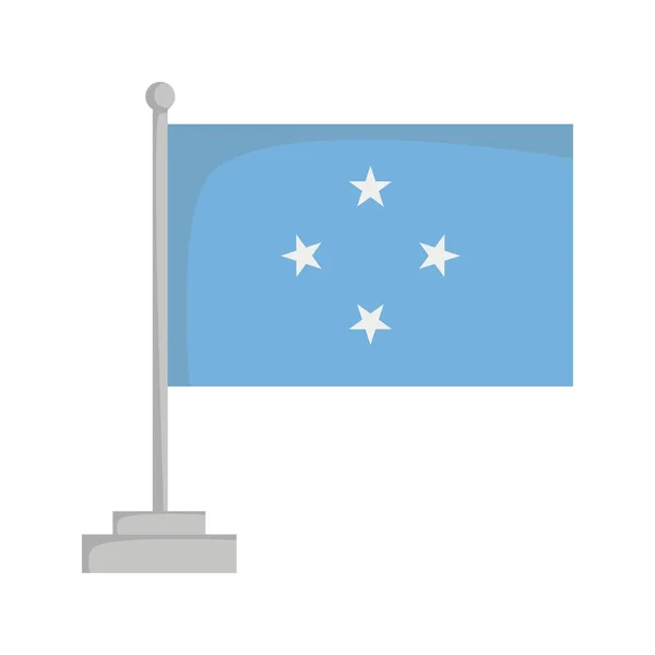 Mikronezya vektör çizim ulusal bayrak — Stok Vektör