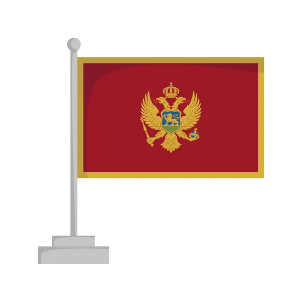 Nationale vlag van Montenegro vectorillustratie — Stockvector