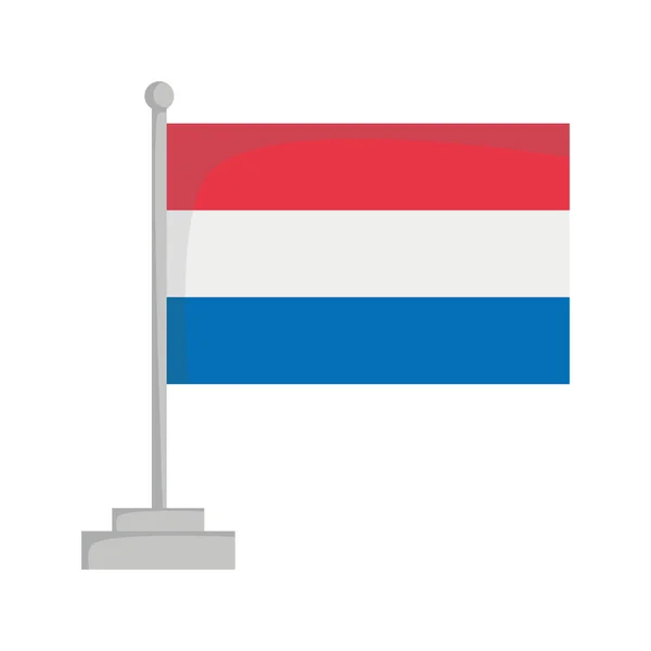 Bandeira nacional de Netherlands Vector Illustration — Vetor de Stock