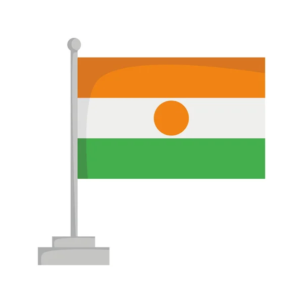 Bandera nacional de Níger Vector Ilustración — Vector de stock