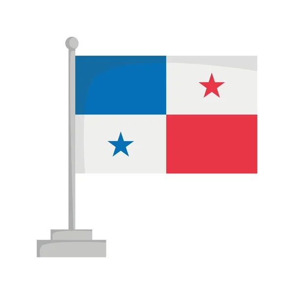 Ilustracja wektorowa Panama Flaga narodowa — Wektor stockowy