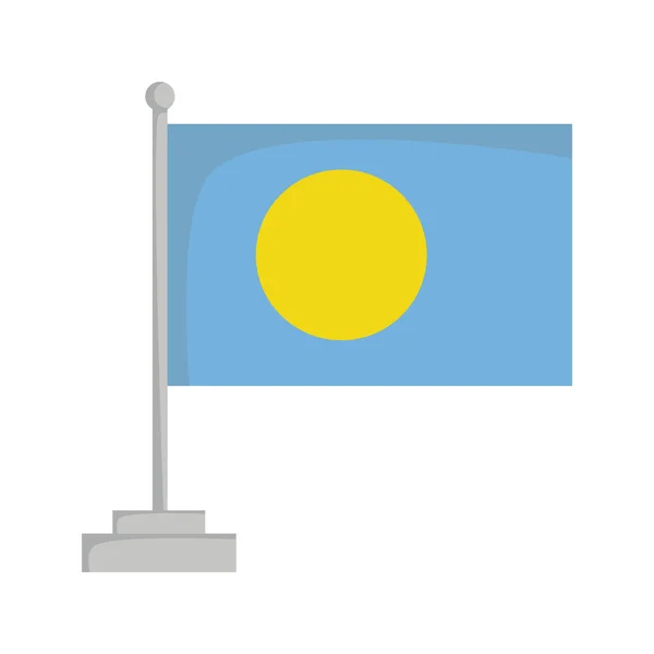 Palau vektör çizim ulusal bayrak — Stok Vektör