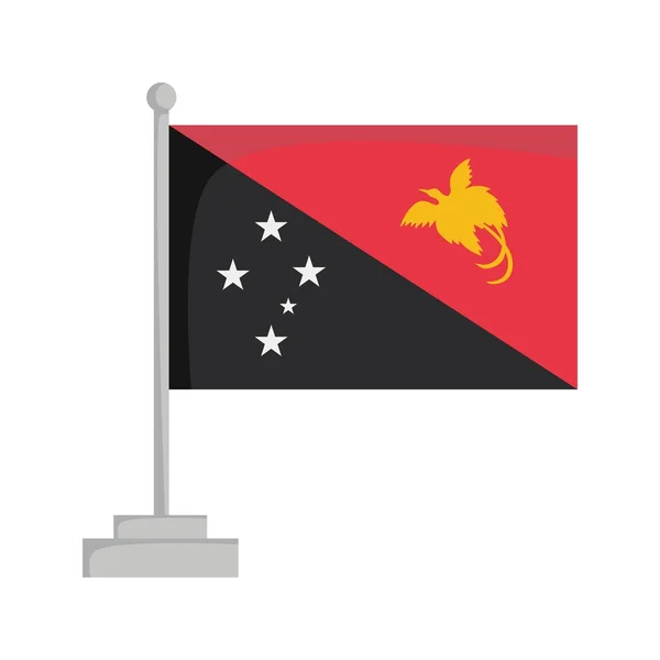 Bandeira nacional de Papua New Guinea Vector Illustration — Vetor de Stock